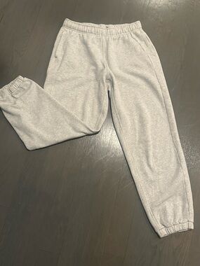 Lululemon Grey Fleece Joggers Size M Cozy Lounge Sweatpants